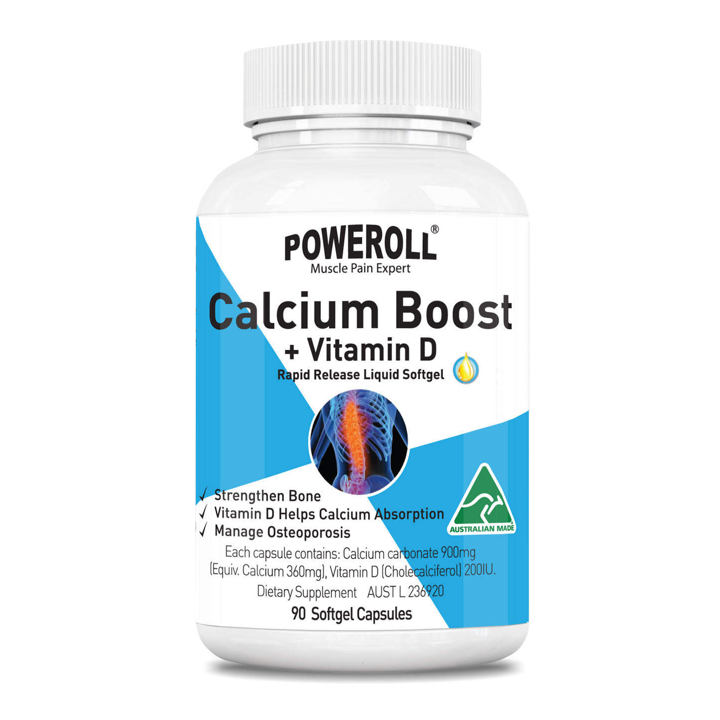 POWEROLL Calcium Boost + Vitamin D #1539